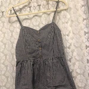 NWOT gingham peplum tank